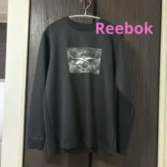 【美品】Reebok リーボック 黒 長袖シャツ
