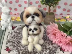 ♡なな様専用商品♡羊毛フェルト♡シーズーちゃん♡見守ってるワン(*´꒳`*)♡