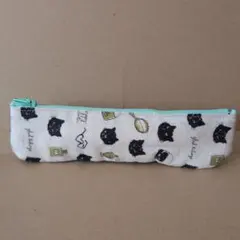 ☆ハンドメイド☆黒猫プリント眼鏡ケース＆ペンケース