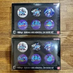 ガンダム×初音ミク　コラボ缶バッジセット2個　45th gundam miku