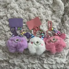 じゃらじゃらキーホルダー モンスター ピンク モンスターのじゃらじゃらキーホルダー キーチェーン ピンク】 - メルカリ