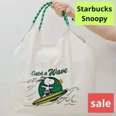 ラスト！スターバックス　STARBUCKS スヌーピー 　エコバッグ　ショルダーのサムネイル
