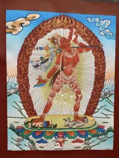 ヴァジュラヨーギニ・タンカ｜手描きの仏教ダキニ｜内なる炎、明晰さ ...