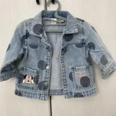 H&M ミニーマウス ドット柄デニムジャケット 9M