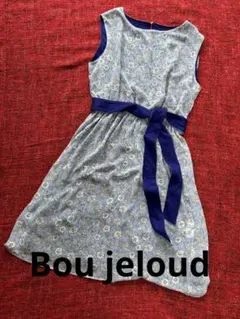 花柄ノースリーブワンピース（青）