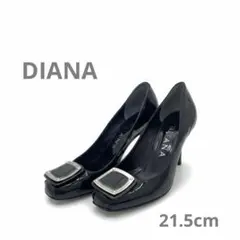 ✨️美品✨️DIANA バックル付き エナメル パテントレザー パンプス 黒