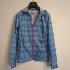 adidas レディース ウィンドブレーカー ブルー×フクシアピンク マラソン等