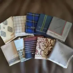 中古　紳士用ハンカチ10枚セット