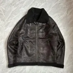 ムートンジャケット アメカジ ストリート ノームコア ブラック L