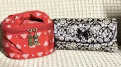 ANNA SUI アナスイ ポーチ2点セット ハート 薔薇&蝶