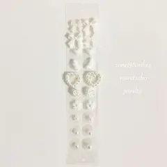 耳ツボジュエリー　ホワイト　白　リボン　羽　翼　ハート　お花　クリスマス