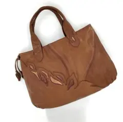 ☆イビサ IBIZA レザー ハンドバッグ トートバッグ 手提げ カバン 茶