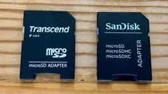 microSD アダプターのみ SanDisk Transcend 2個セット