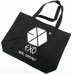 EXO　手提げ　カバン　布　キャンバスバッグ　40cm　ブラック【最後の1個】