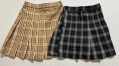 girls チェックプリーツミニスコート　140 150