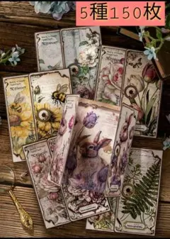 新商品♡ロストガーデンシリーズ♡紙もの♡5種150枚　312