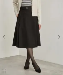 ROPÉ PICNIC ラナテックタックフレアスカート　ブラック ロペピクニック