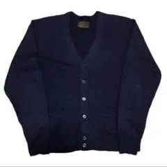 VINTAGE 90s ニットカーディガン 古着 ネイビー