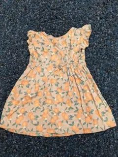 アプレレクール　オレンジプリント ワンピース 80