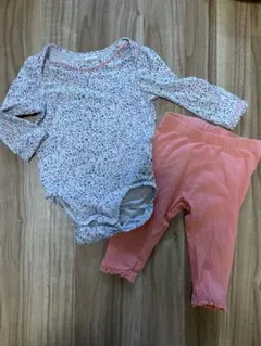 H&M 花柄ロンパースとレギンスセット 68/74