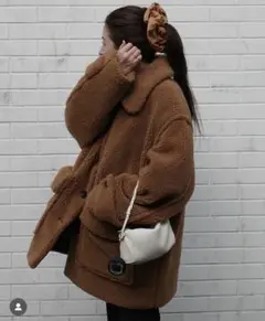 CLANE 24AW RIDGE POCKET BOA OVER COAT