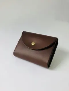 ヌメ革の三つ折り財布[タバコ]