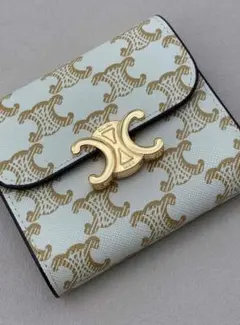 CELINE トリオンフ クラシック マカダム柄 三つ折りミニウォレット
