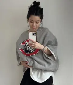 wee9sウィークスKUMAオーバーサイズスウェットTシャツ 最終値下げのサムネイル