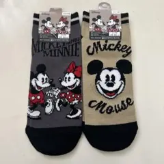 即購入◎ディズニー ミッキー ミニー靴下 22～24cm 2足セット ソックス