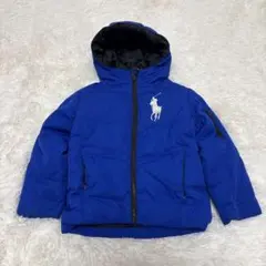 ▪️ポロバイラルフローレン　キッズ　ダウンジャケット　ビッグポニー　青