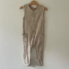 ◯ H&M ストライプロンパース 12-18M 男の子服　ベビー服　ロンパース