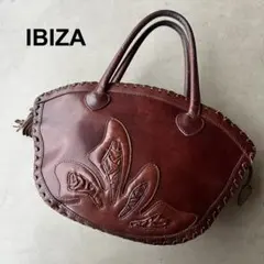 【IBIZA】イビサ　ハンドバッグ　レザー　ブラウン　日本製のサムネイル