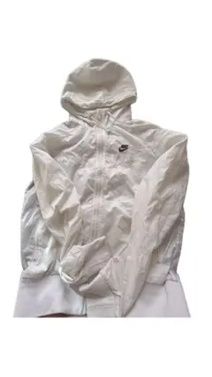 Nike ホワイト フード付きジャケット