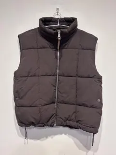 【ZARA】ダークブラウン キルティングダウンベスト