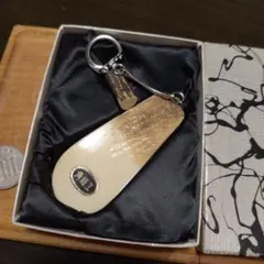 化粧箱付希少世界遺産奈良鹿角アート工芸品靴べらキーホルダー