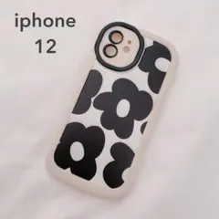 新品 iphone12ケース スマホケース 花柄 ソフト ホワイト