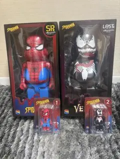 ベアブリックBE@RBRICK400% スパイダーマン ヴェノムハッピーくじ