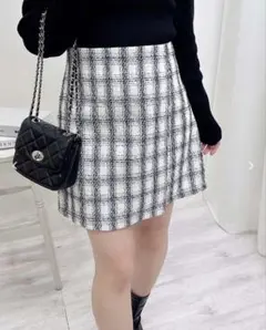 INGNI ツイードチェックラップスカパン