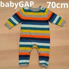 baby GAP カラフルストライプロンパース 70cm