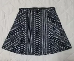 Zara Trafaluc 白黒 フレアミニスカート ザラ 総柄 M