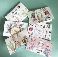 メッセージカード かわいい レターセット 6枚セット　シール付き 感謝カード