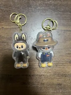 ラブブ シリコンキーホルダー2個セット