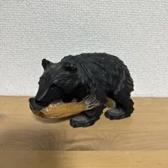 北海道 木彫の熊　手のひらサイズ　民芸品　アンティーク　レトロ
