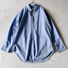 【名品図鑑】LE レショップ バンドカラーシャツ 長袖 サックス SLIM 2 名品図鑑】LE レショップ バンドカラーシャツ 長袖 サックス SLIM 2