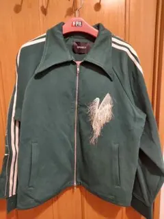 【完売品】【最安値】ジップデザインシュレディンガートラックジャケット　グリーンS