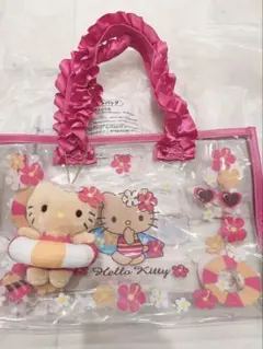 日焼け ハローキティ 当りくじ 一番くじ トートバッグ マスコットキーホルダー