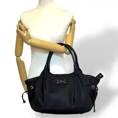 美品 ケイトスペード ブラック ハンドバッグ 肩がけ ナイロン