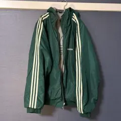 【古着】adidas グリーン ナイロンジャケット 3本ライン