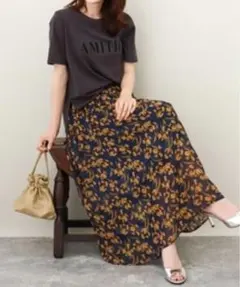 花柄シフォンブラウス＆スカートのサムネイル