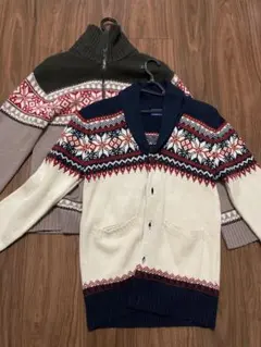 アウター　2点セット　ノルディック柄